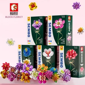 Конструктор SEMBO Цветы 14 видов