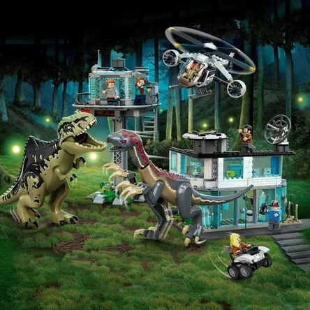 Атака гигантозавра и теризинозавра