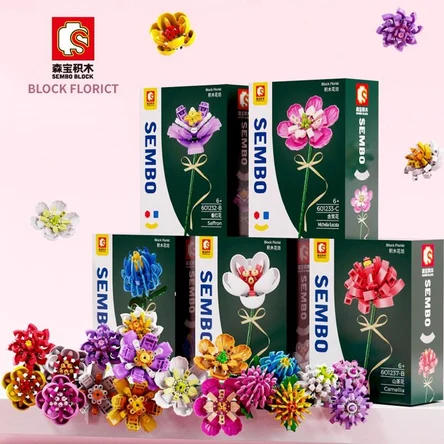 Конструктор SEMBO Цветы 14 видов